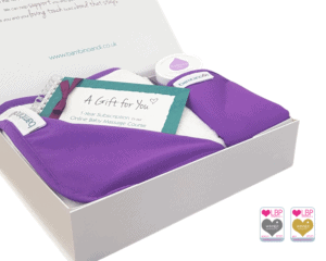 Baby massage kit gift for newborn new mum new dad. The kit includes a purple baby massage mat, the bumbino, kokoso coconut oil, baby massage guide, online baby massage course