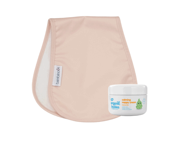 Peach bumbino with the Green People's Calming Nappy Cream