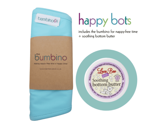 Happy Bots Kit including the bumbino and Love Boo Soothing Bottom Butter